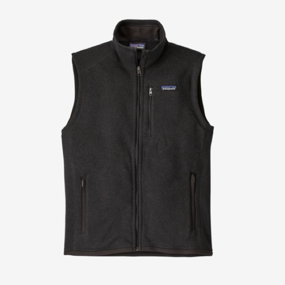 Patagonia Better Sweater Knitted Fleece Full Zip Vest Black Men's Size Large